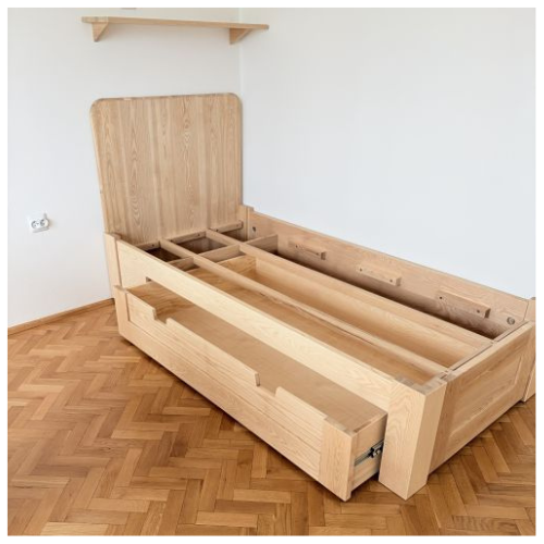 łóżko jesionowe na wymiar